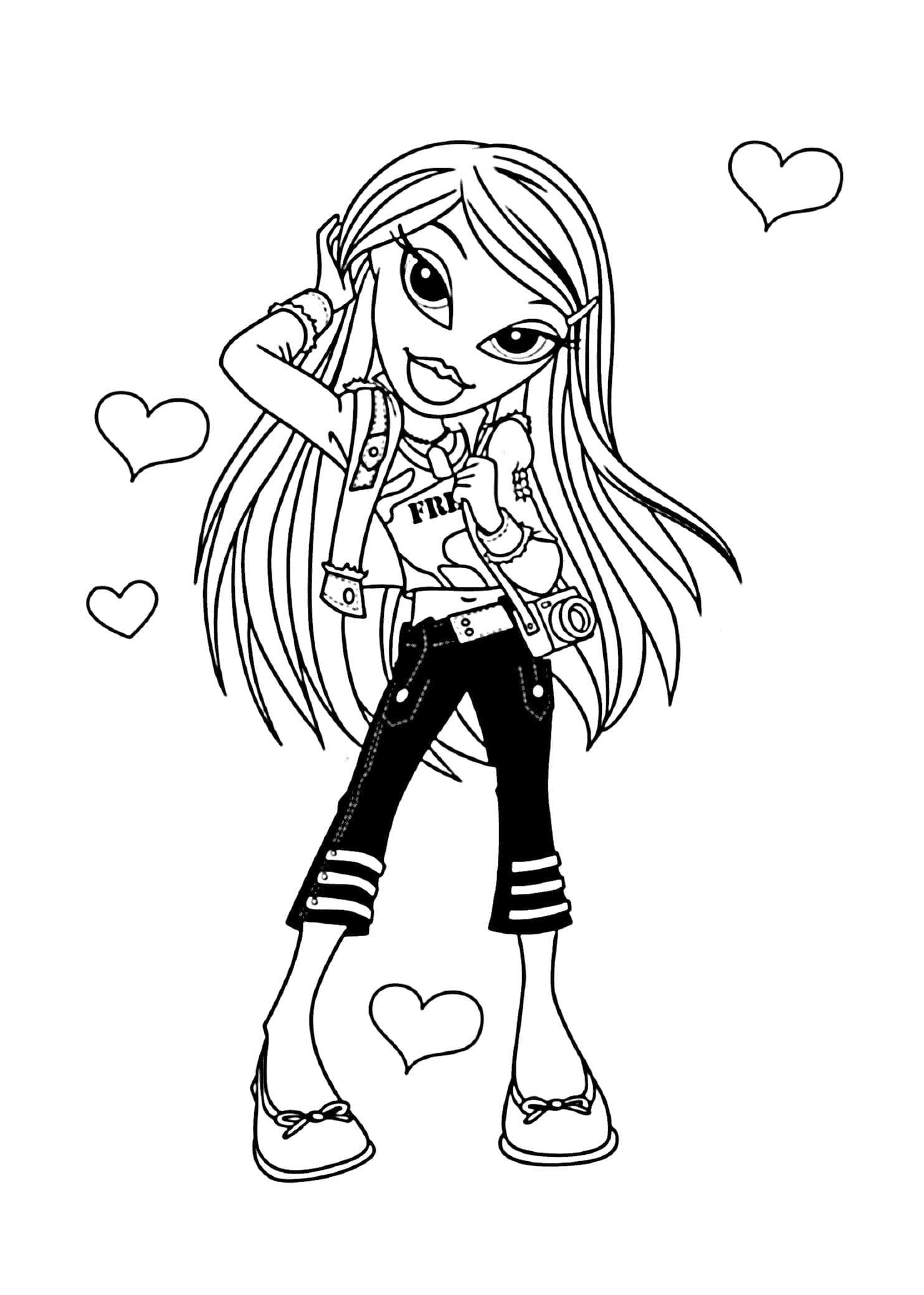 Fashion Girl Bratz coloring page - Download, Print or Color Online for Free