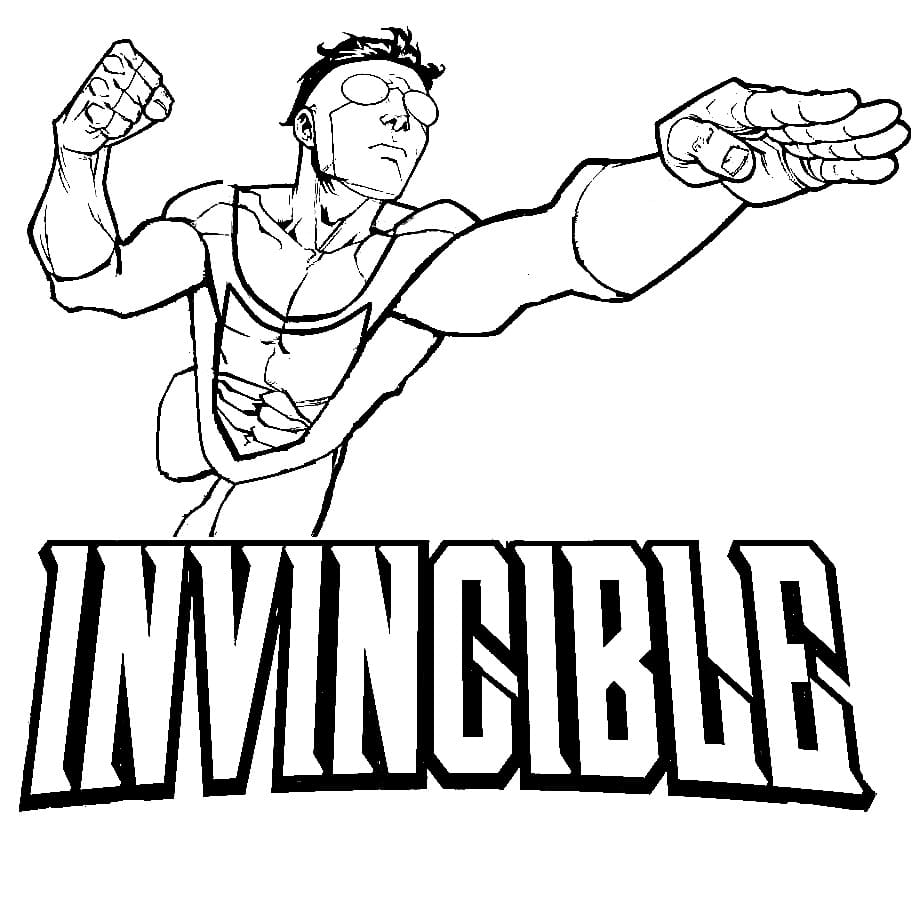 Flying Invincible coloring page