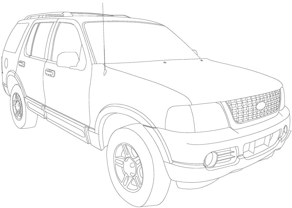 Ford Explorer coloring page