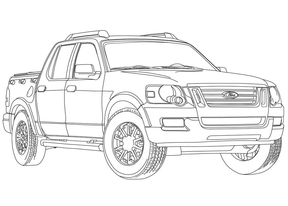 Ford Explorer Sport Trac coloring page