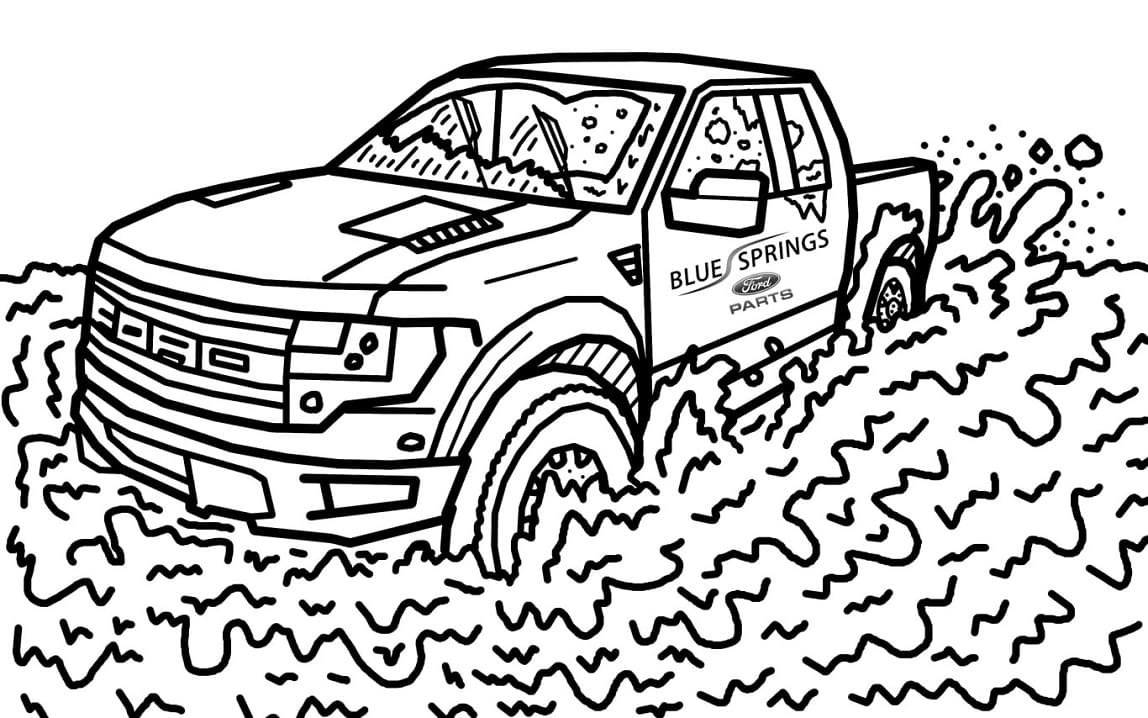 ford raptor coloring pages