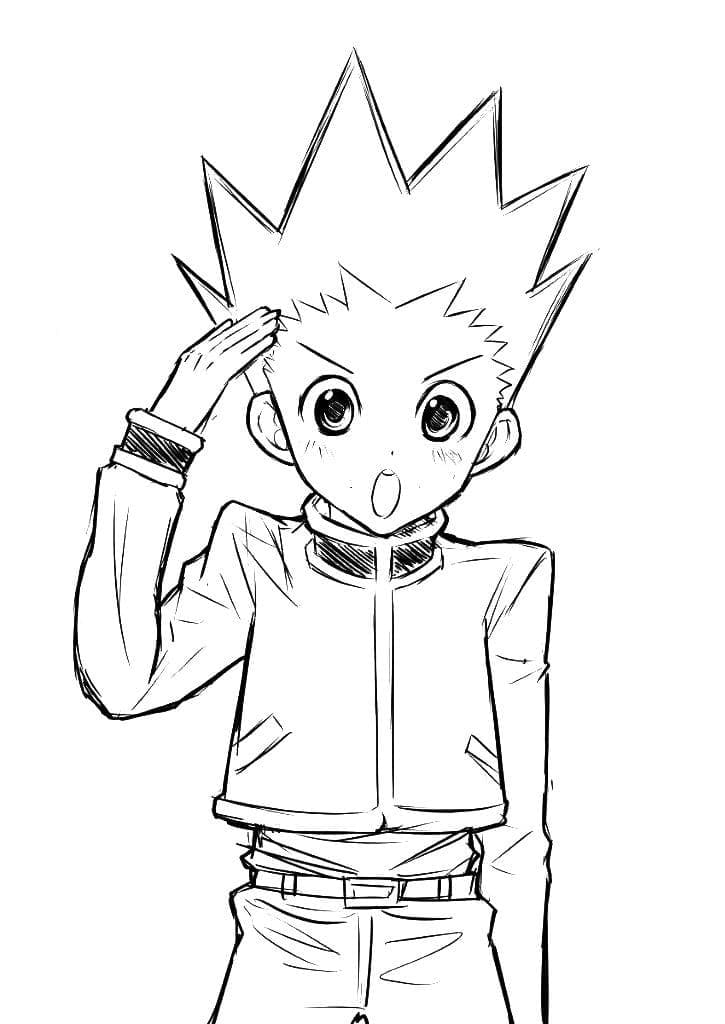 Free Gon Freecss coloring page