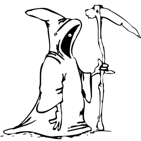 Free Grim Reaper coloring page