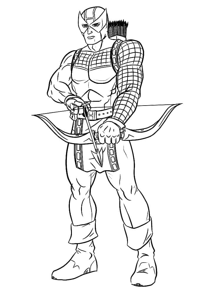 Free Hawkeye coloring page