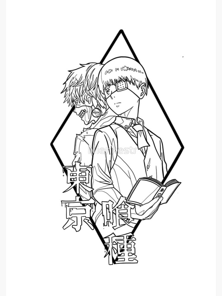 Free Ken Kaneki coloring page