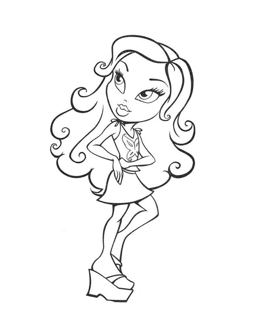Free Printable Bratz Doll coloring page - Download, Print or Color ...