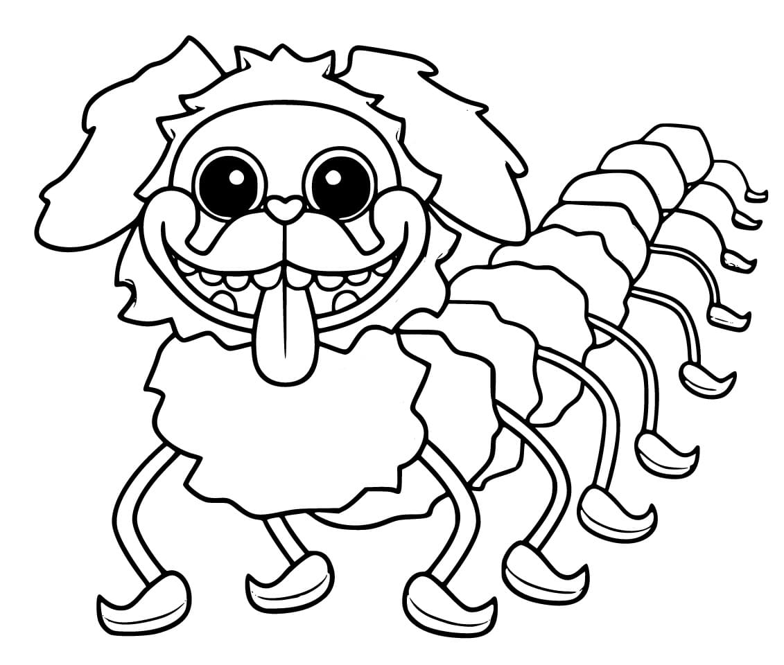 Free Printable PJ Pug-a-Pillar coloring page