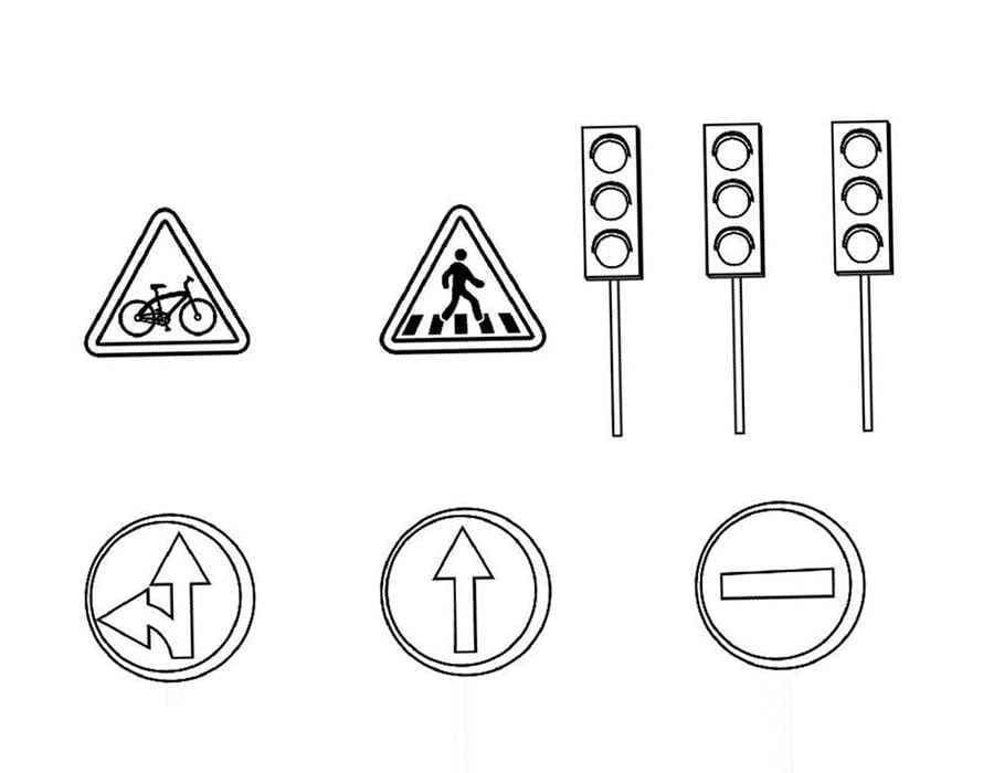 Free Printable Road Signs coloring page - Download, Print or Color ...