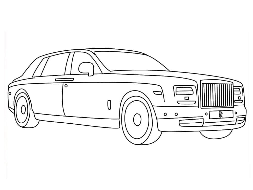 Free Printable Rolls Royce coloring page