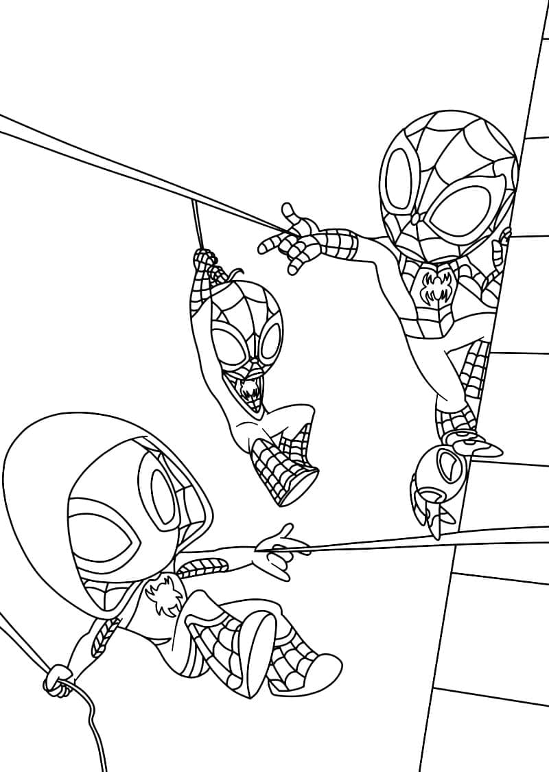 Free Printable Spidey and His Amazing Friends coloring page