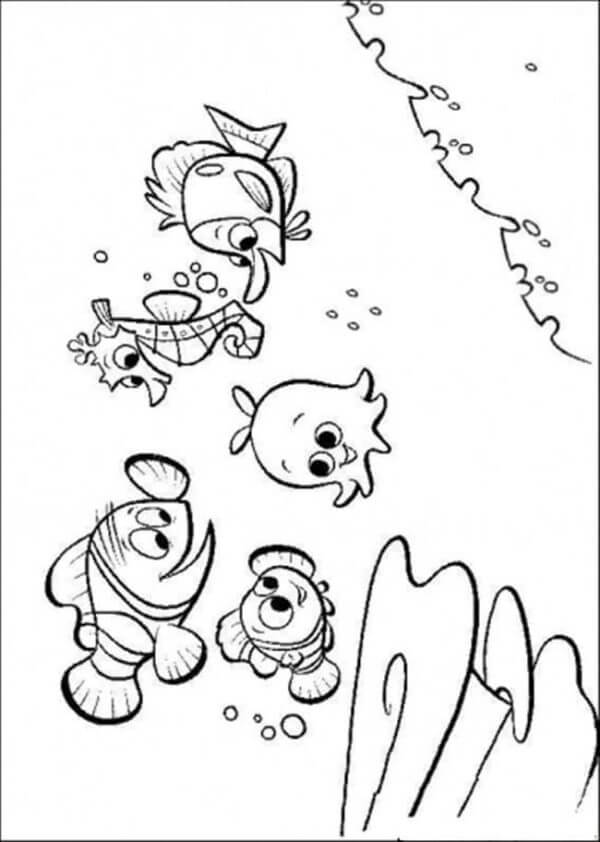 Fun With Inhabitants Underwater coloring page