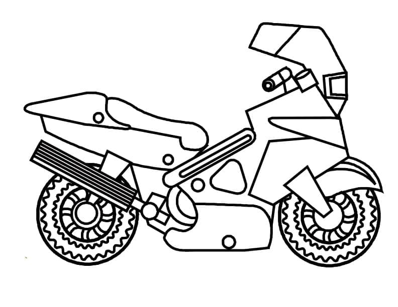 Funny Motorcycle coloring page