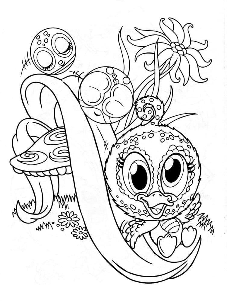 Funny Zoobles coloring page