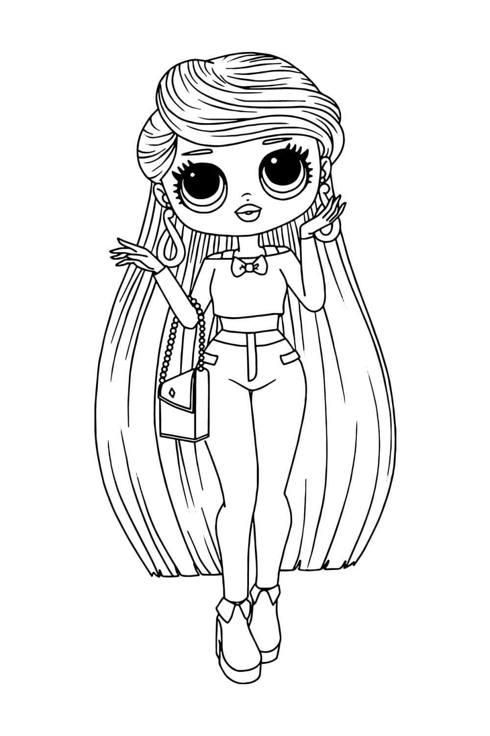 Girl Lara LOL OMG coloring page