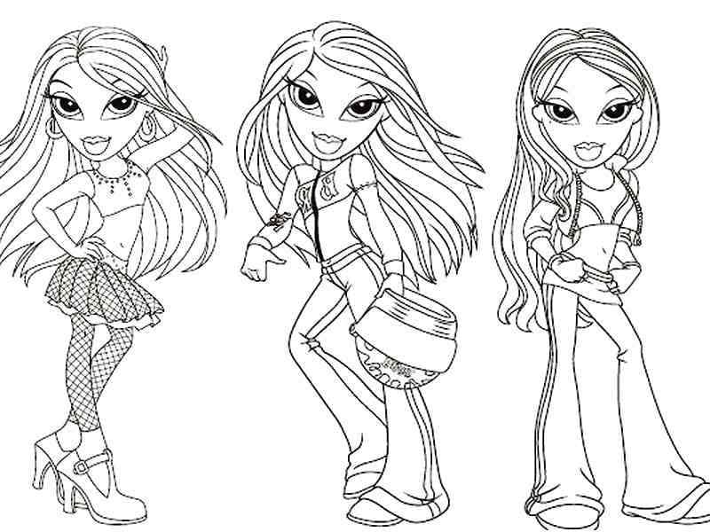 Girls from Bratz coloring page