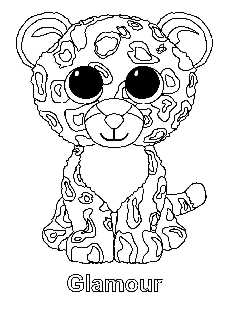 Glamour Beanie Boo coloring page