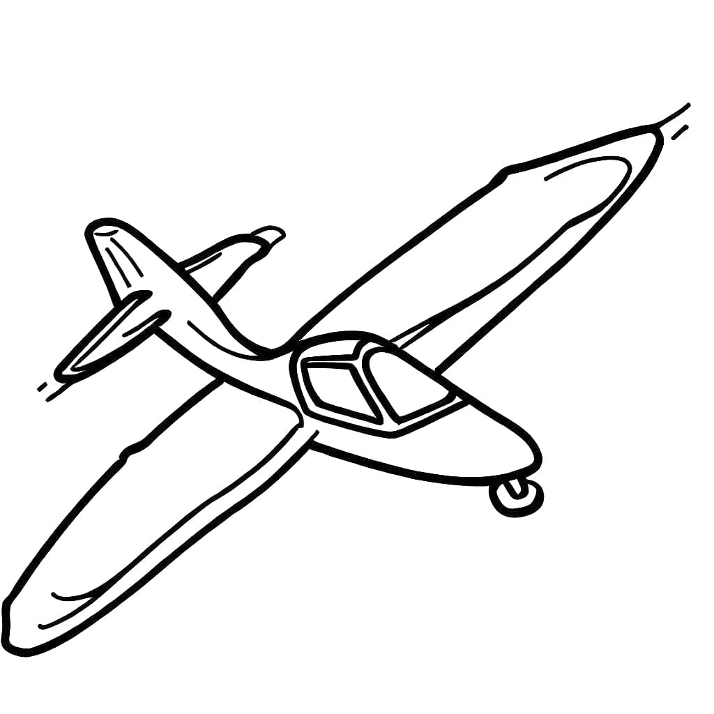 Glider Aircraft coloring page - Download, Print or Color Online for Free