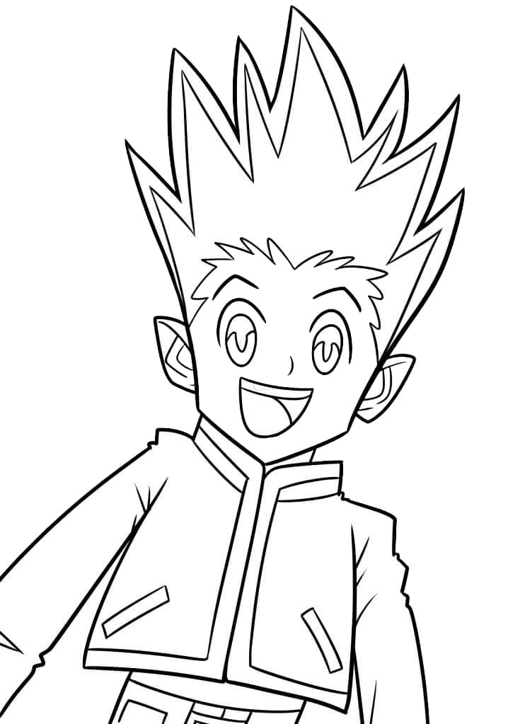 Gon Freecss in Anime Hunter x Hunter coloring page - Download, Print or