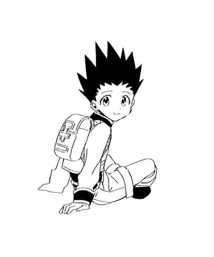 Gon in Anime Hunter x Hunter coloring page