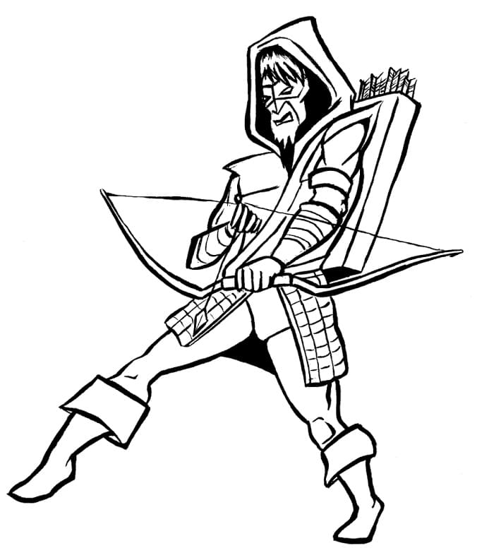 Green Arrow from DC Comics coloring page