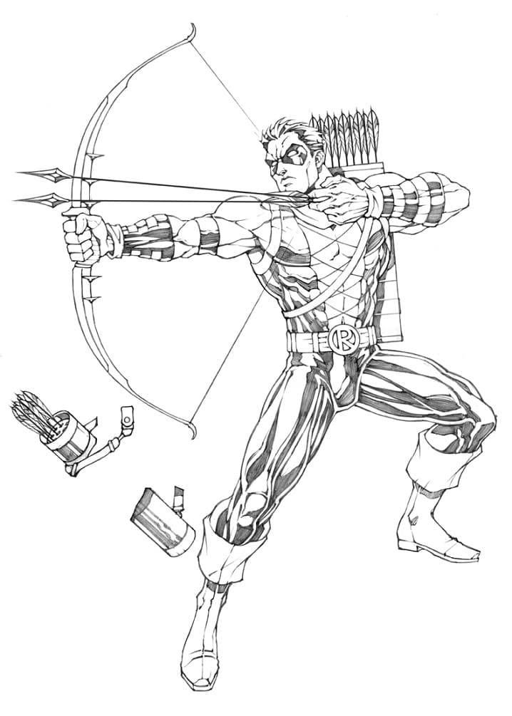 Green Arrow Image coloring page