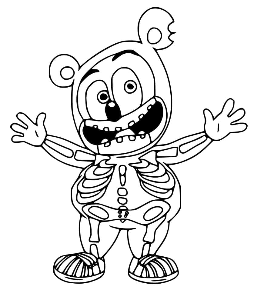 Halloween Gummy Bear coloring page