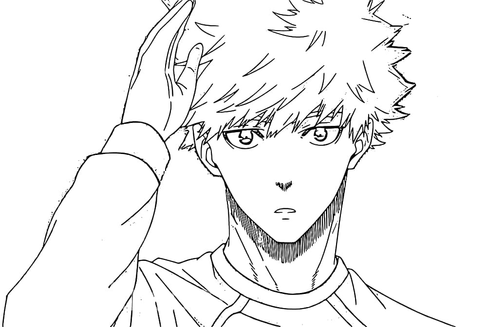 Handsome Rensuke Kunigami coloring page