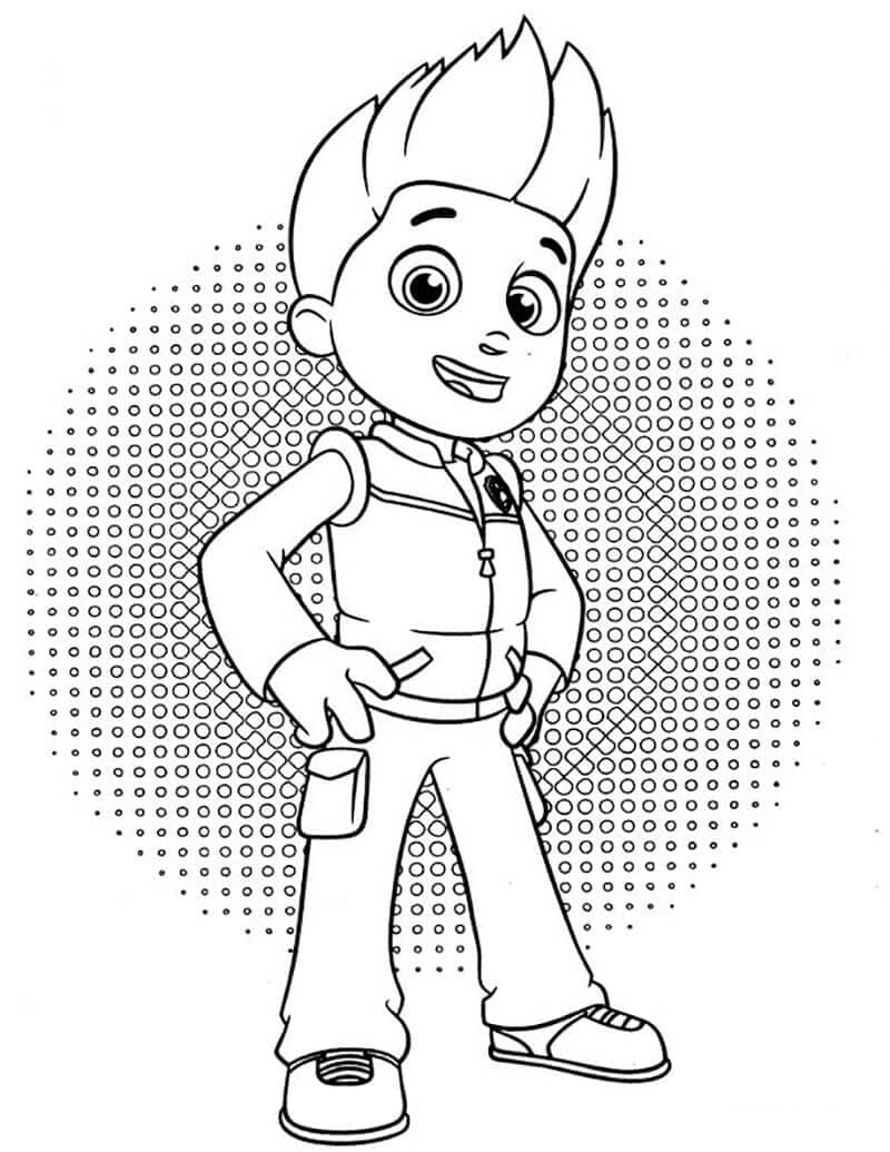 Happy Ryder coloring page