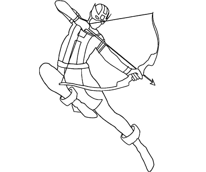 Hawkeye Action coloring page