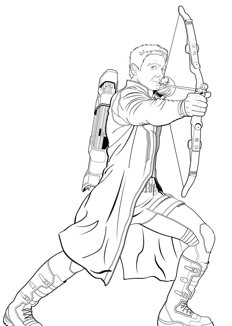 Hawkeye Clint Barton coloring page