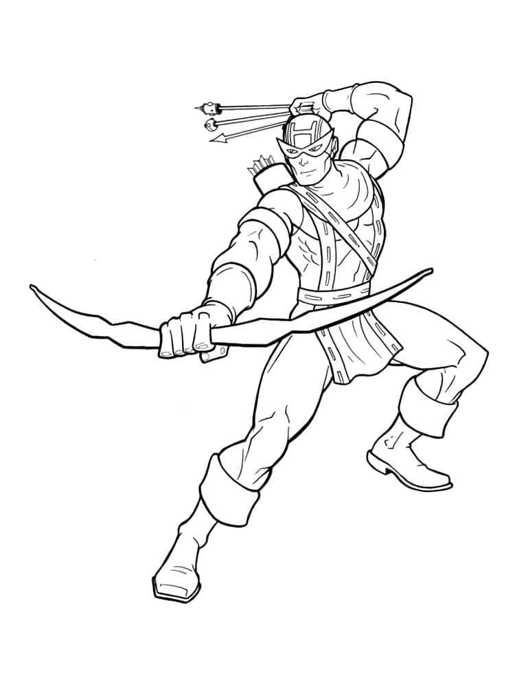 Hawkeye from Marvel coloring page