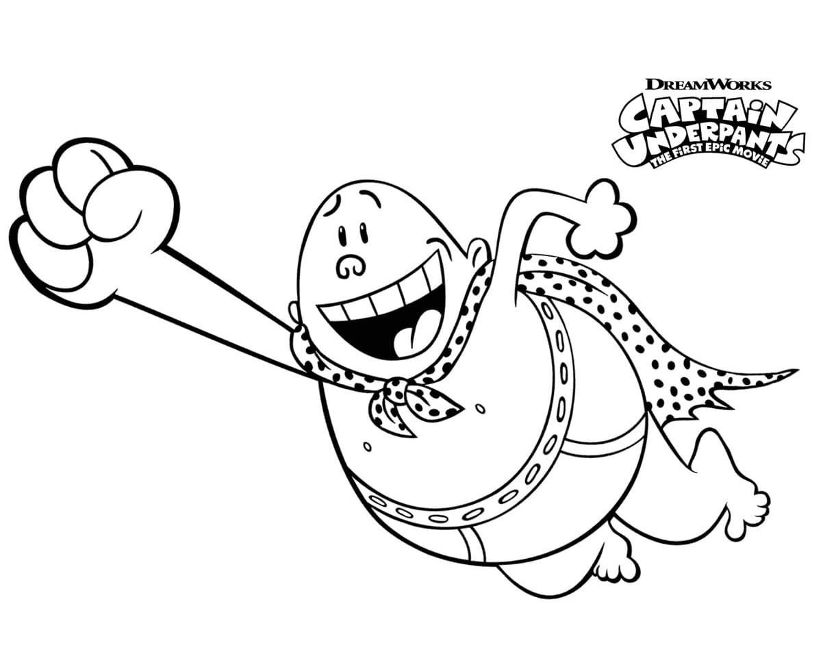 Hero Captain Underpants coloring page