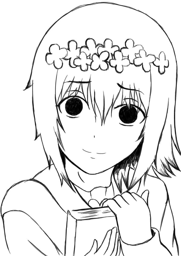 Hinami Fueguchi from Tokyo Ghoul coloring page