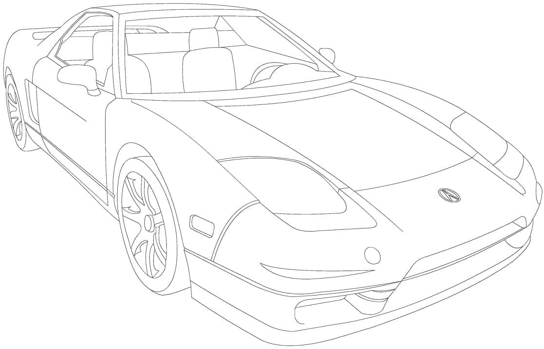 Honda Acura NSX coloring page - Download, Print or Color Online for Free