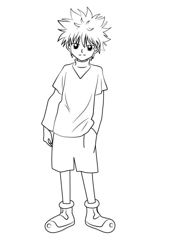 Hunter x Hunter Killua coloring page