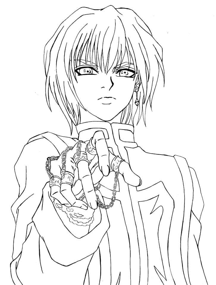 Hunter x Hunter Kurapika coloring page