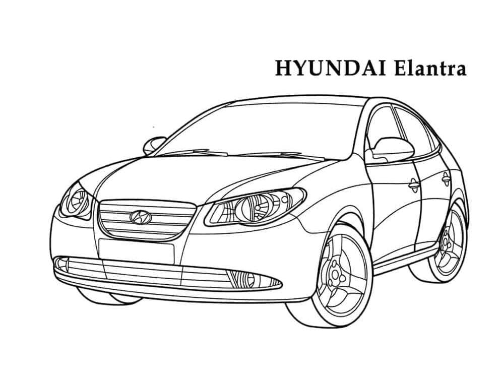 Hyundai Elantra coloring page - Download, Print or Color Online for Free