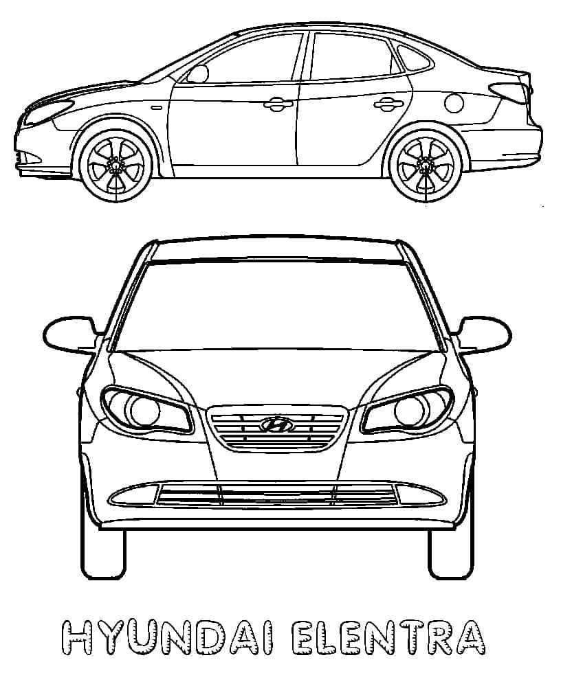 Hyundai Elentra coloring page