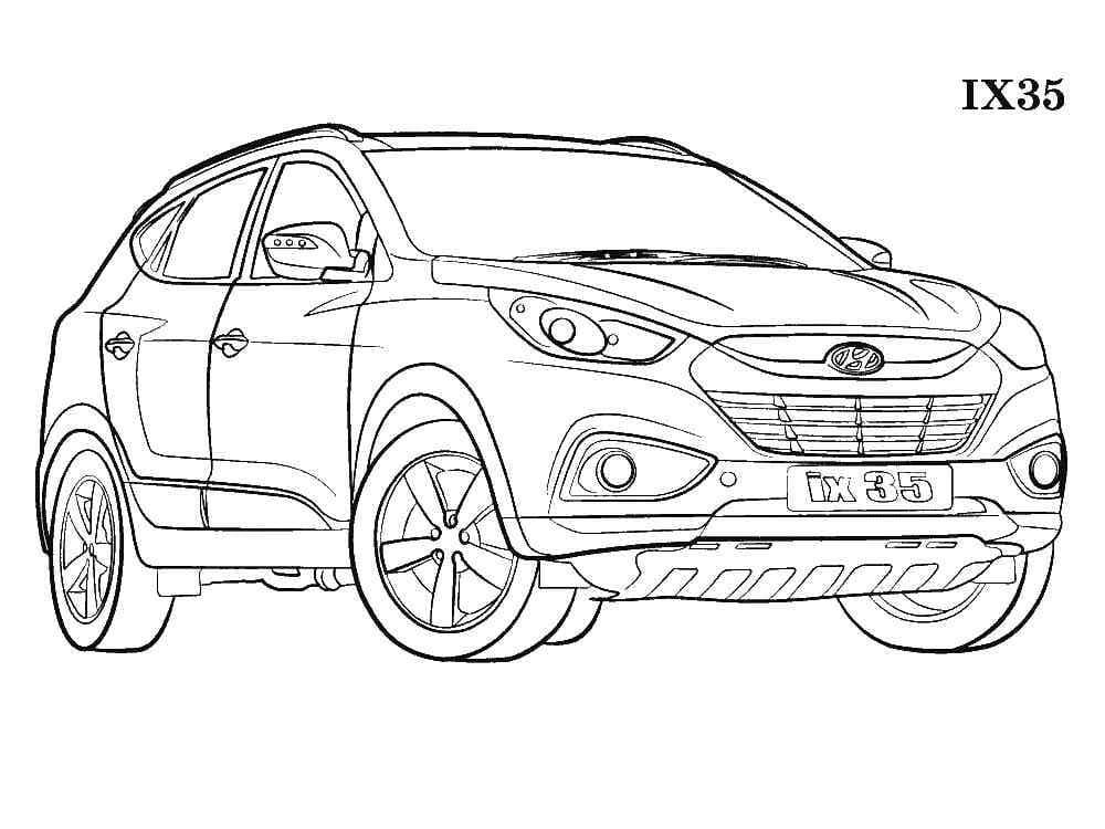 Hyundai Ix35 coloring page - Download, Print or Color Online for Free