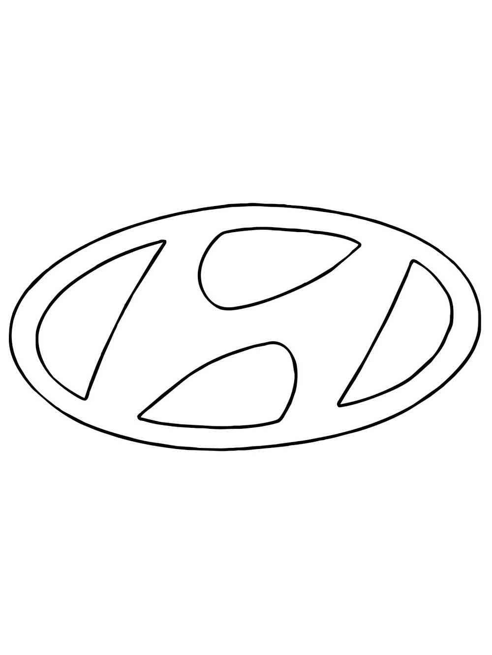 Hyundai Logo coloring page