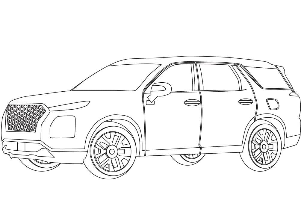 Hyundai Palisade coloring page - Download, Print or Color Online for Free