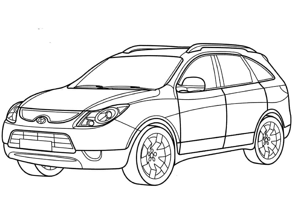 Hyundai Veracru coloring page