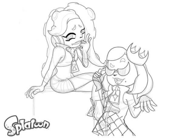 Important Characters In Splatoon coloring page