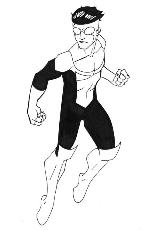 Invincible is Flying coloring page