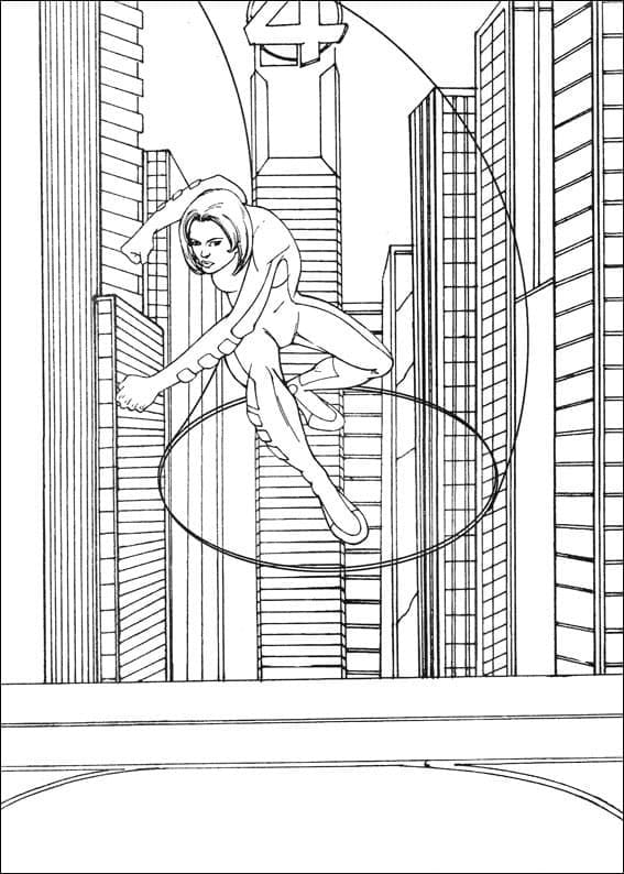 Invisible Woman Susan Storm coloring page