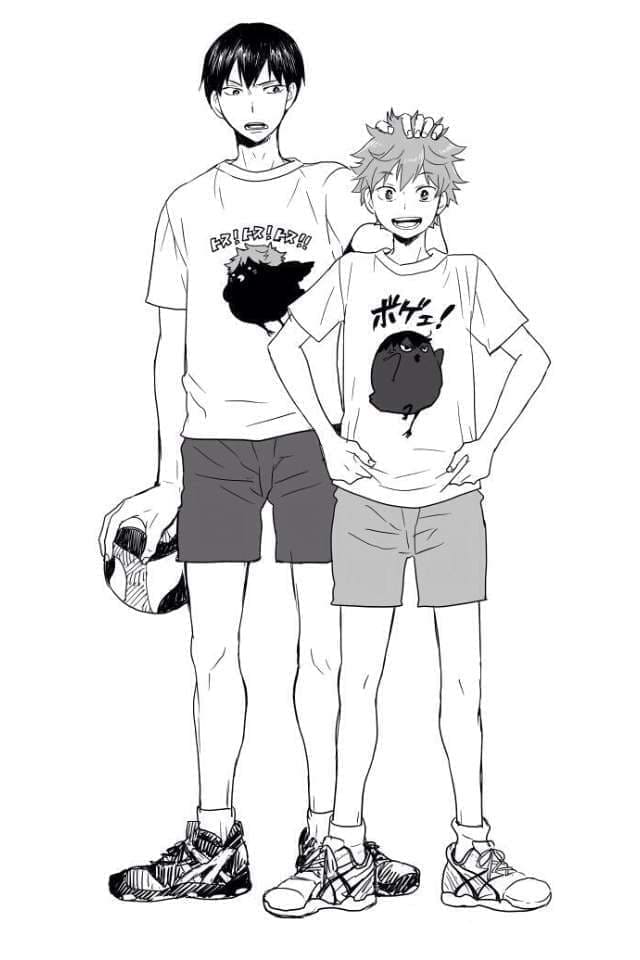 Kageyama and Hinata from Anime Haikyuu coloring page