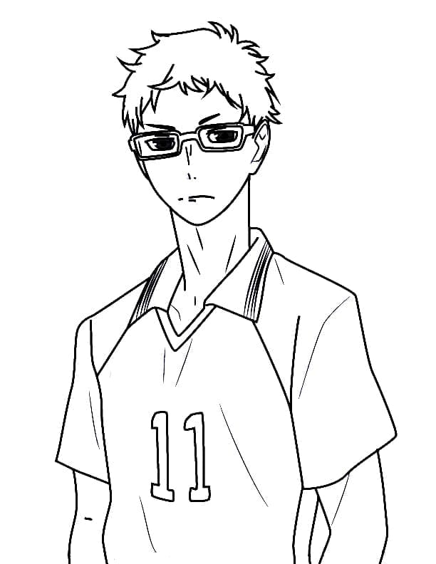 Kei Tsukishima in Haikyuu coloring page - Download, Print or Color ...