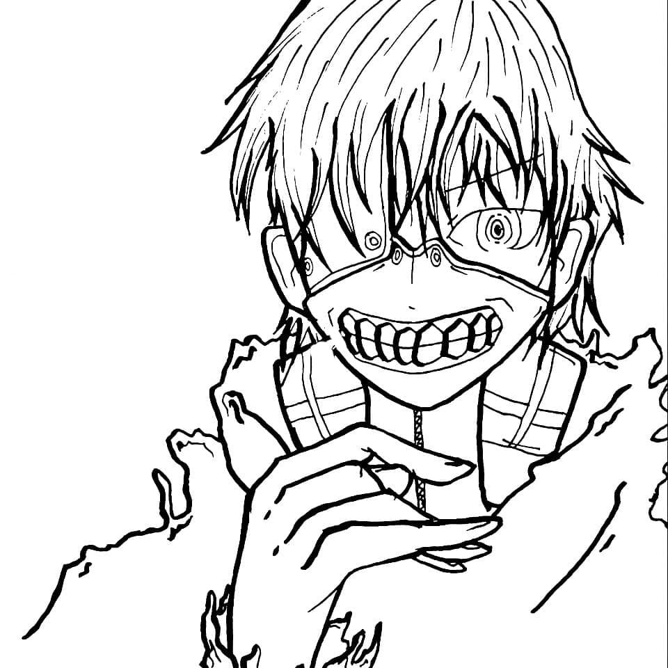 Ken Kaneki Free coloring page