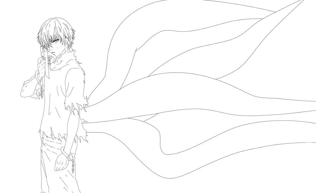 Ken Kaneki to Print coloring page