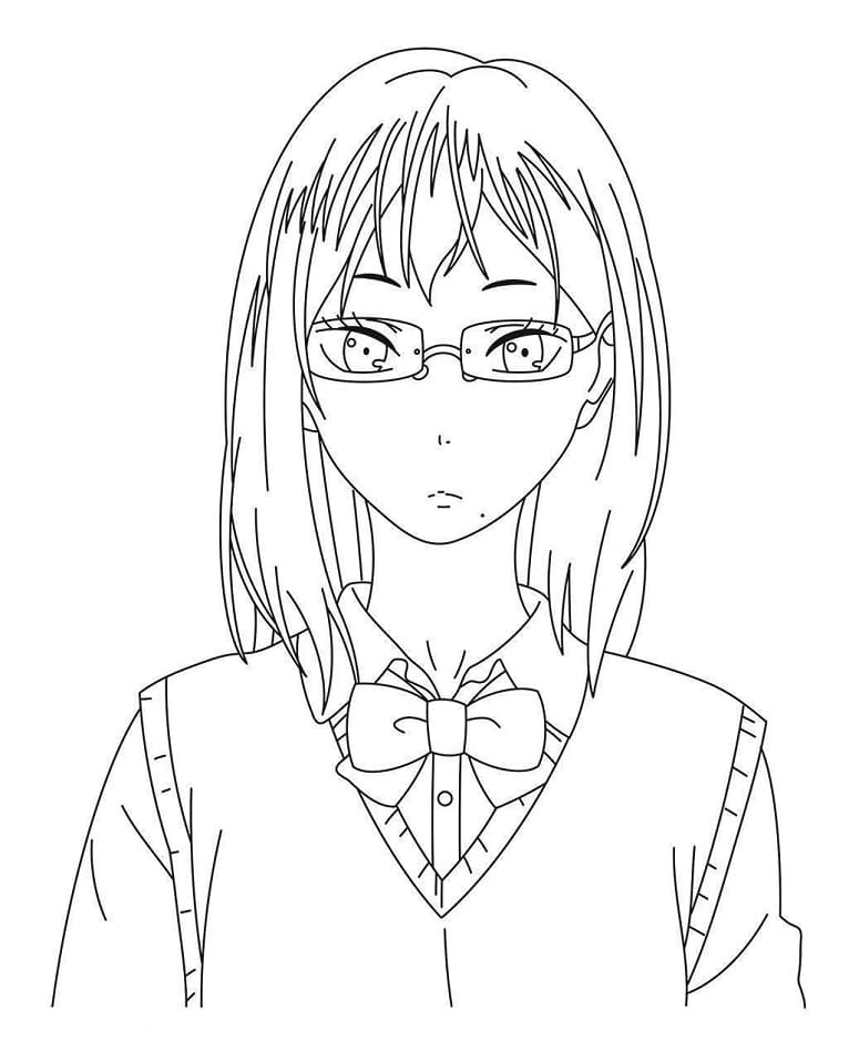 Kiyoko Shimizu from Haikyuu coloring page